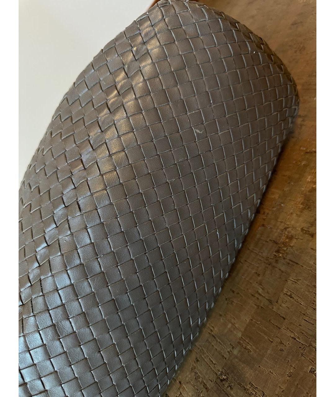 BOTTEGA VENETA Антрацитовая кожаная сумка тоут, фото 6