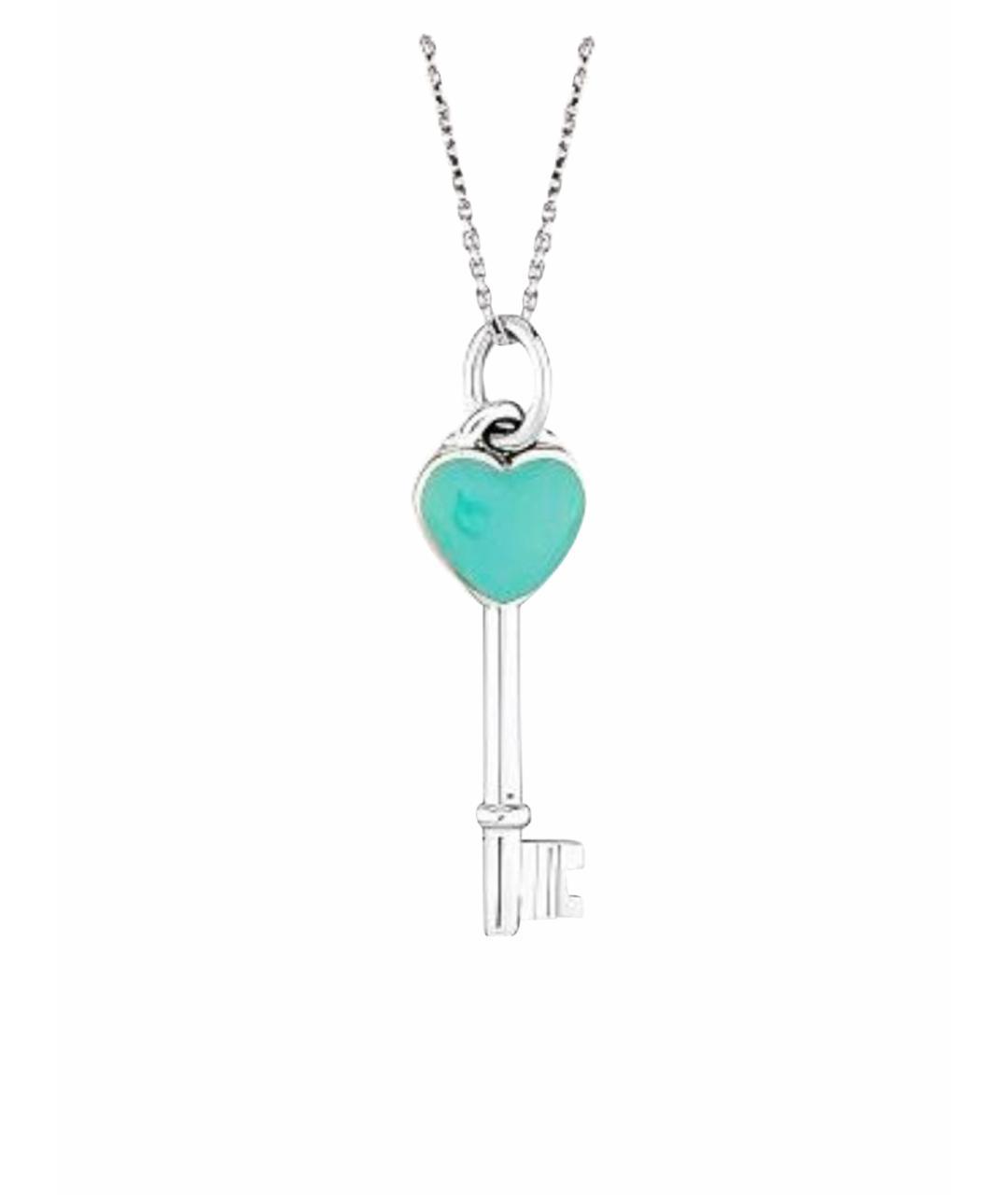 TIFFANY&CO Бирюзовая серебряная подвеска, фото 1
