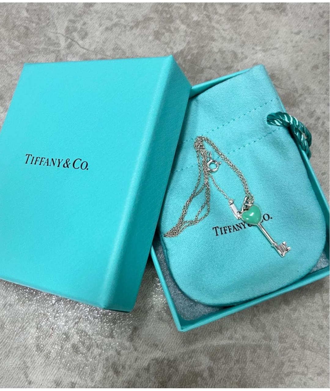 TIFFANY&CO Бирюзовая серебряная подвеска, фото 4