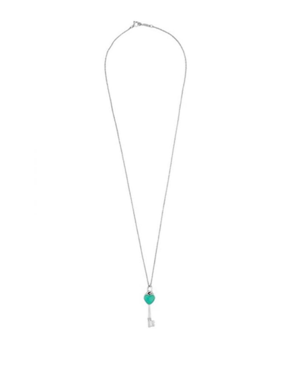 TIFFANY&CO Бирюзовая серебряная подвеска, фото 3