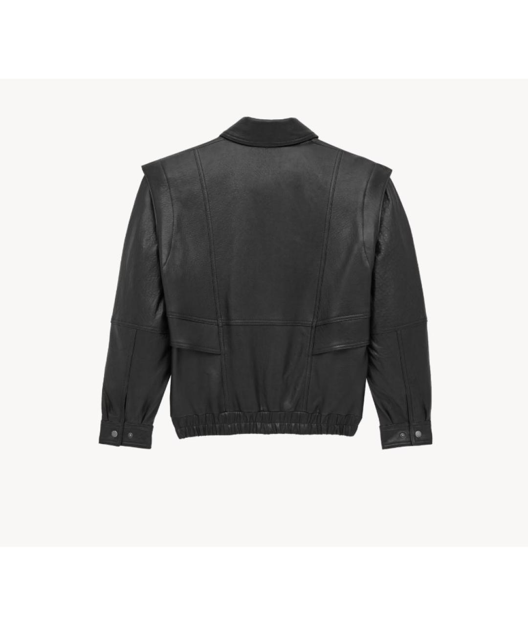 SAINT LAURENT Черная кожаная куртка, фото 4