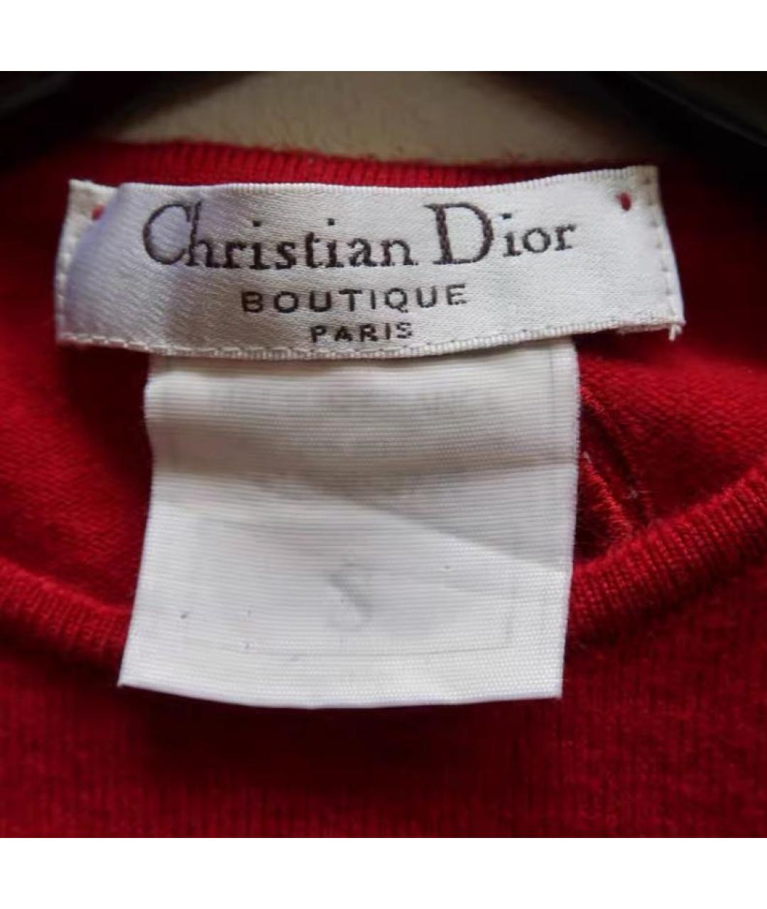 CHRISTIAN DIOR Красный кашемировый джемпер / свитер, фото 2