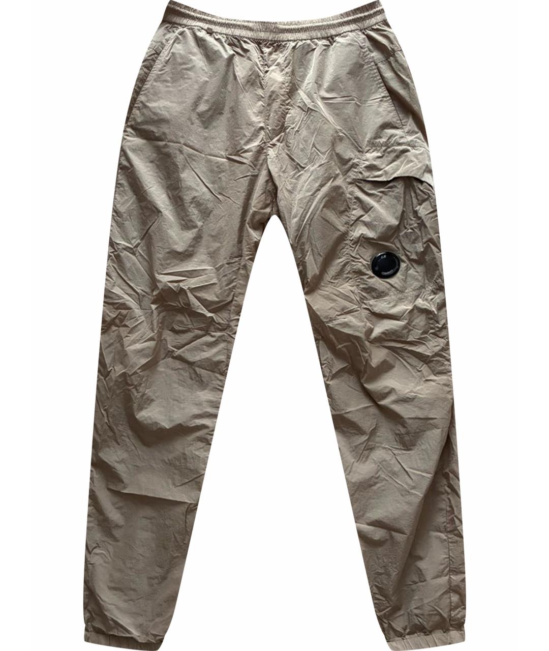 CP COMPANY Бежевые полиамидовые повседневные брюки, фото 1