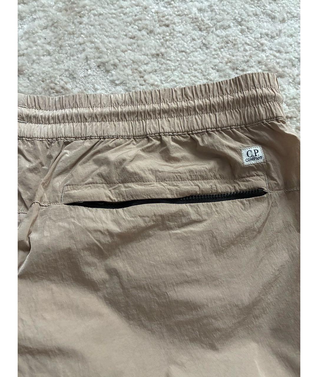 CP COMPANY Бежевые полиамидовые повседневные брюки, фото 4