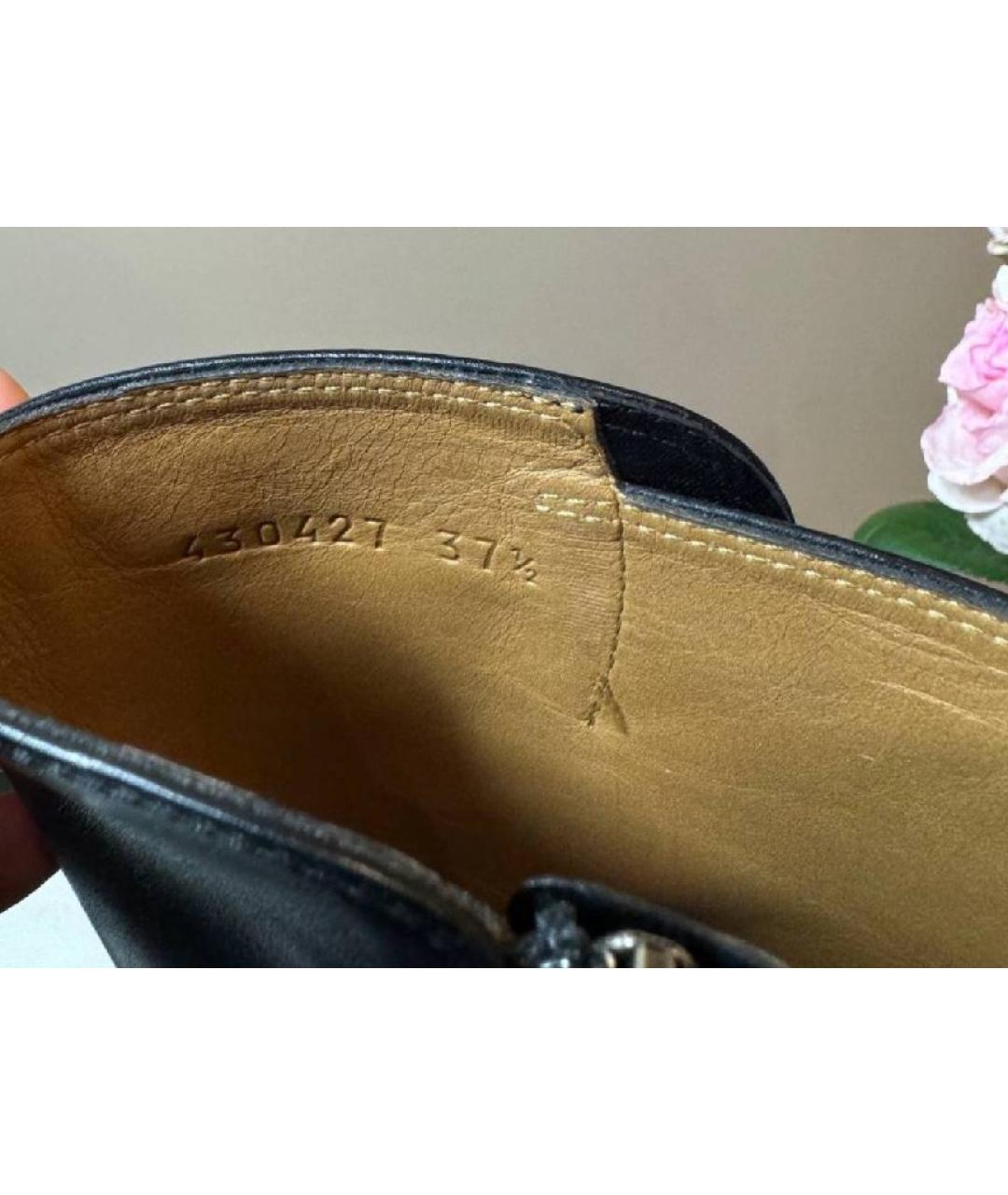 GUCCI Черные кожаные полусапоги, фото 3