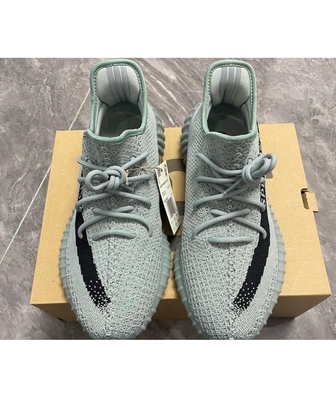 ADIDAS YEEZY Серые текстильные низкие кроссовки / кеды, фото 5