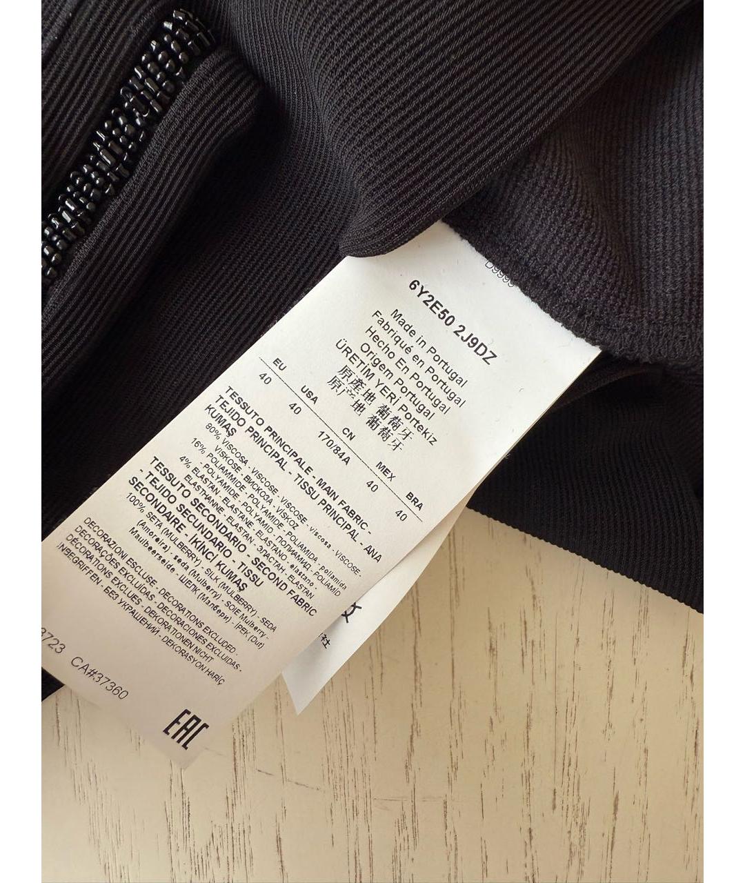 EMPORIO ARMANI Черный вискозный джемпер / свитер, фото 7