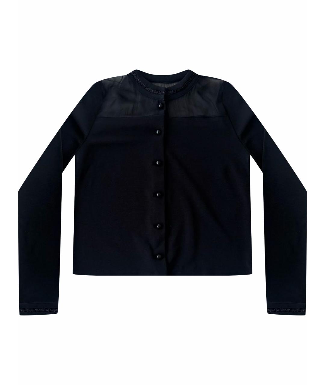 EMPORIO ARMANI Черный вискозный джемпер / свитер, фото 1