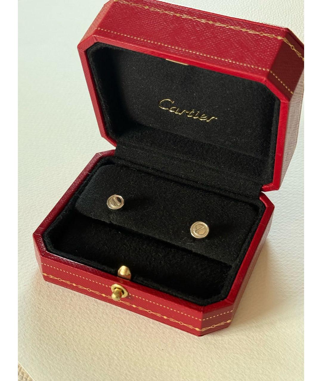 CARTIER Белые серьги из белого золота, фото 5