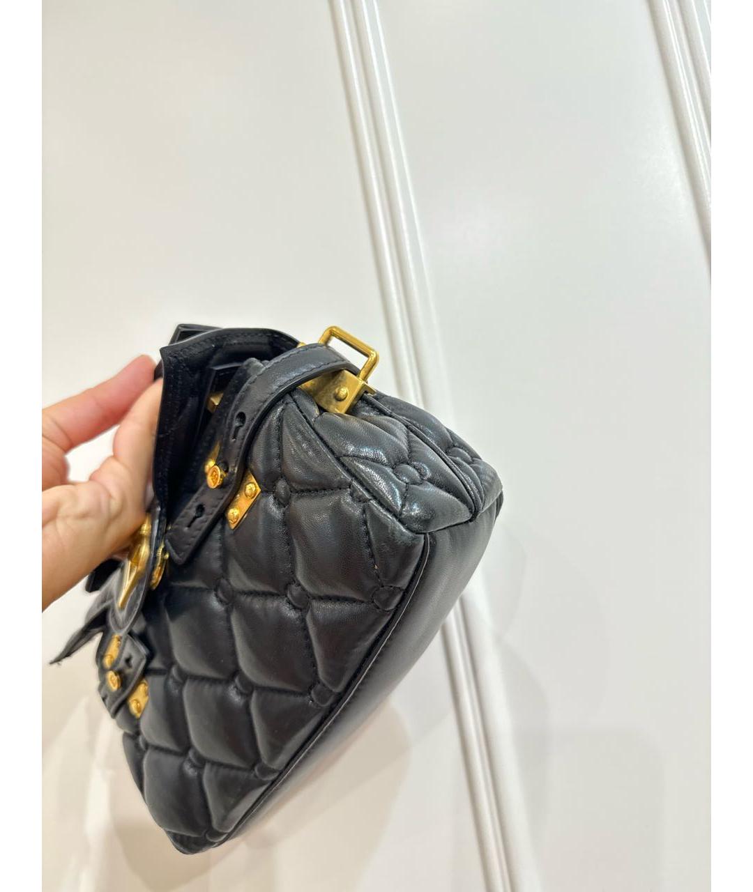 BALMAIN Черная кожаная сумка с короткими ручками, фото 5