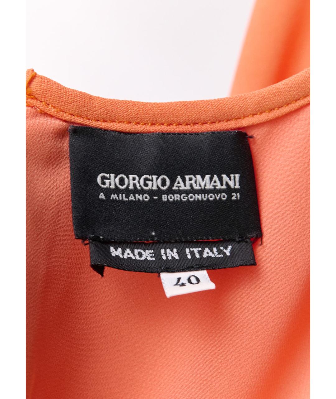 GIORGIO ARMANI Оранжевый ацетатный сарафан, фото 3