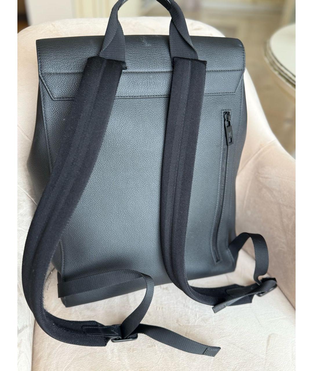LOUIS VUITTON Черный кожаный рюкзак, фото 4