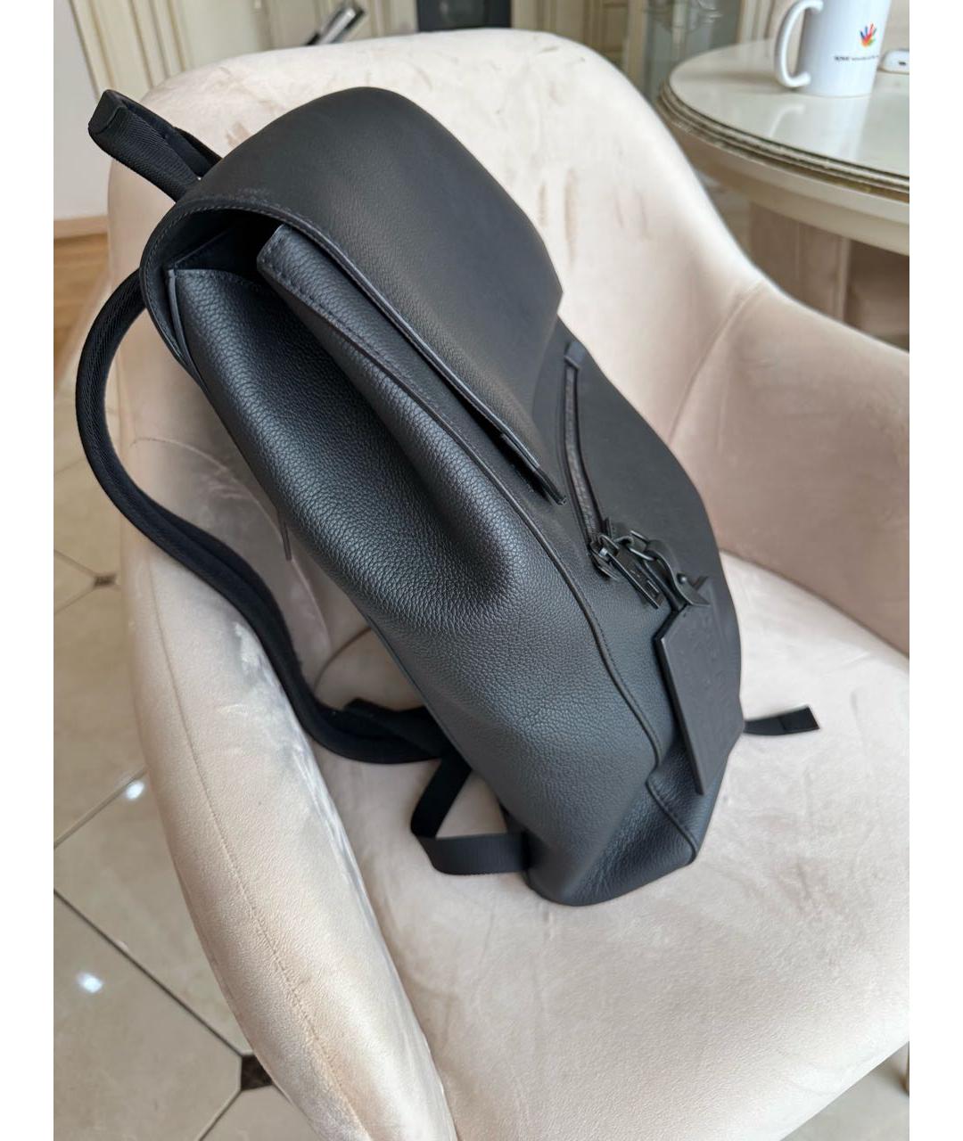 LOUIS VUITTON Черный кожаный рюкзак, фото 2