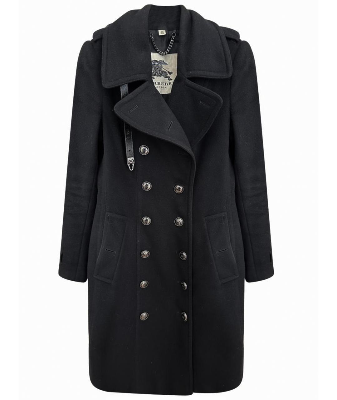 BURBERRY Темно-синее шерстяное пальто, фото 1