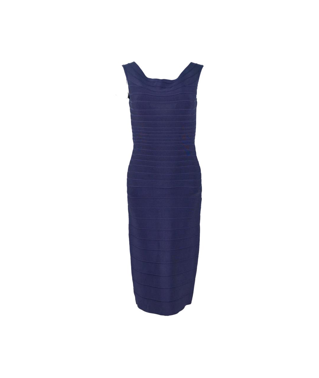 HERVE LEGER Синее коктейльное платье, фото 6