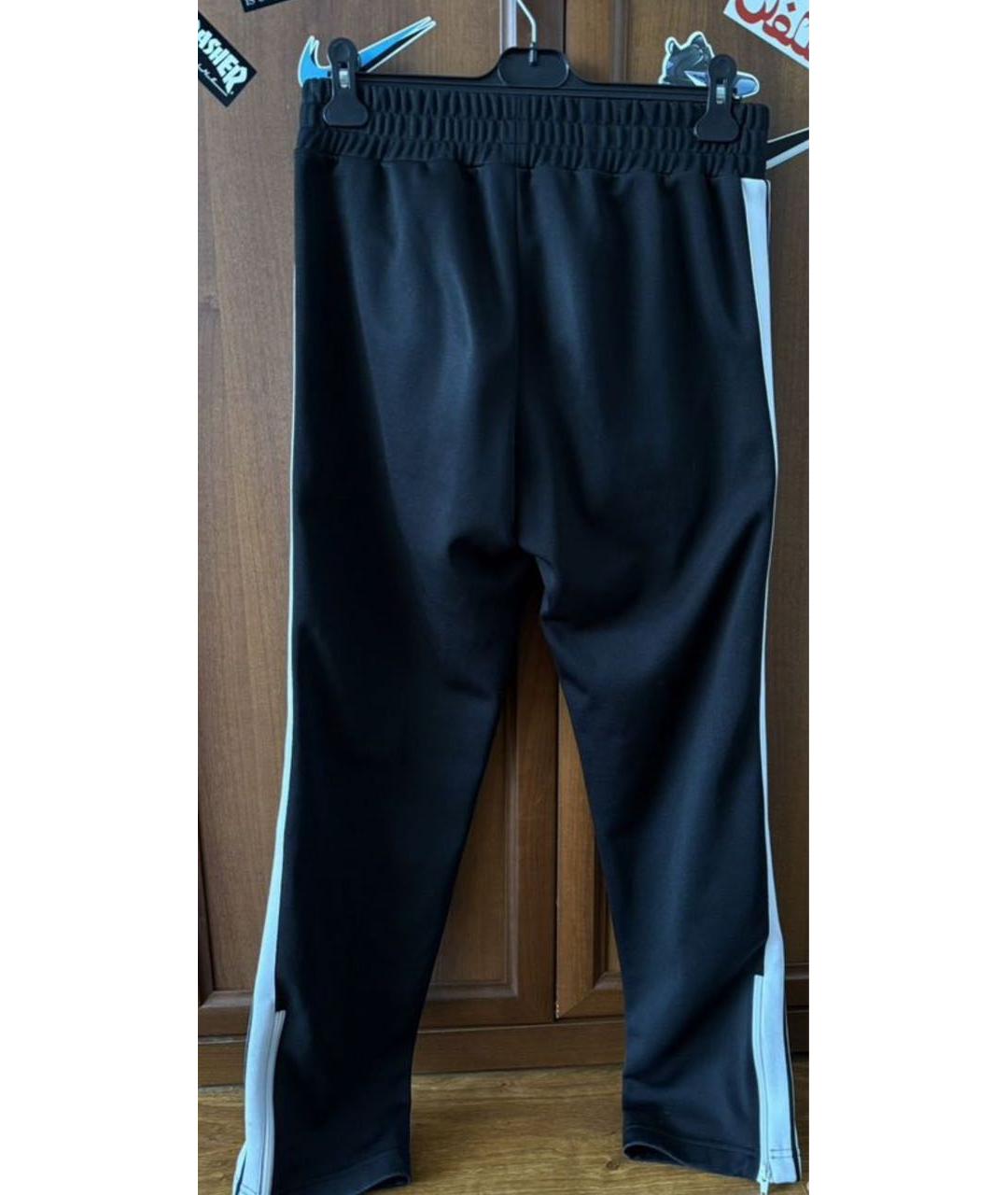 PALM ANGELS Черные хлопковые повседневные брюки, фото 2