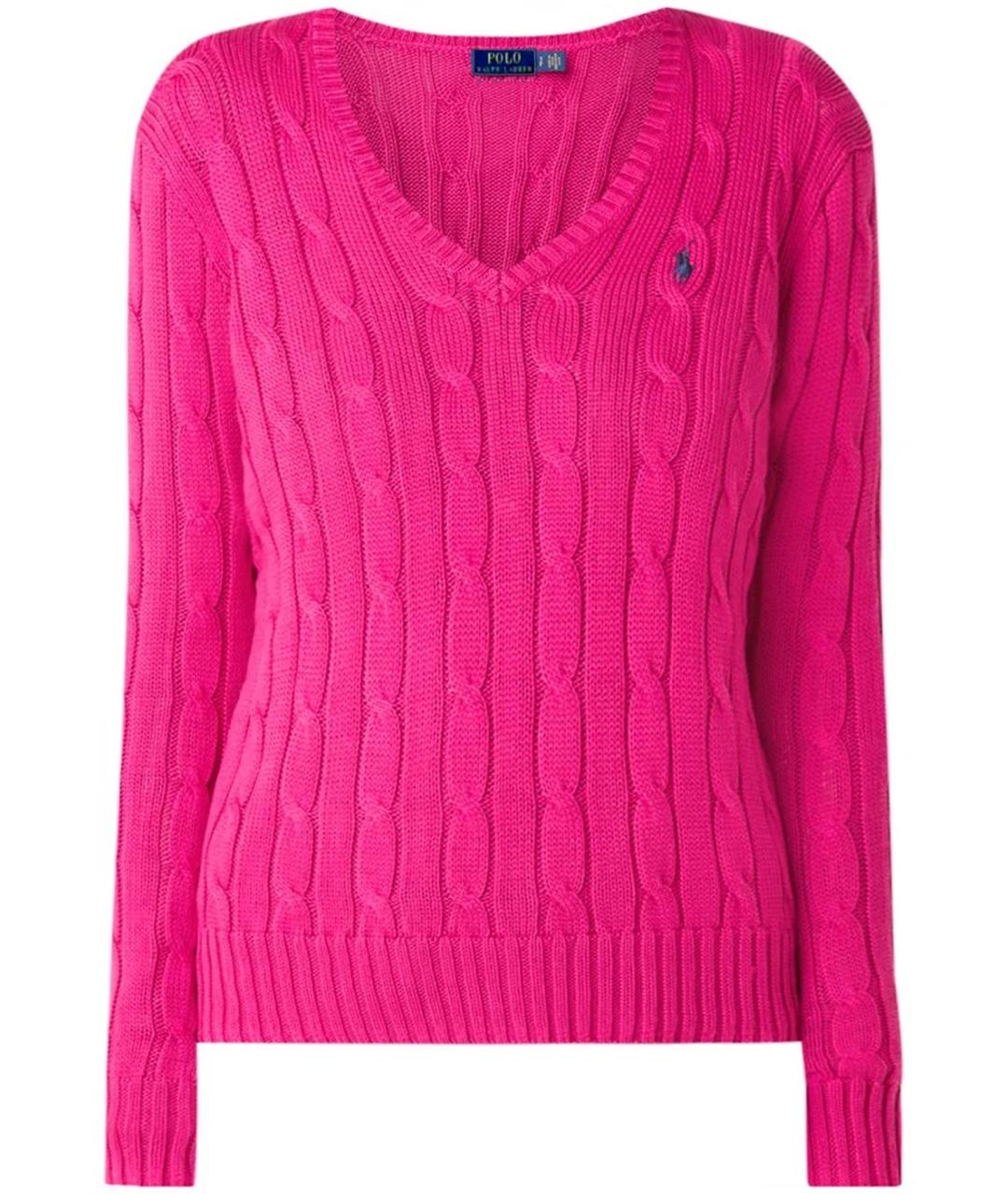 POLO RALPH LAUREN Розовый хлопковый джемпер / свитер, фото 1