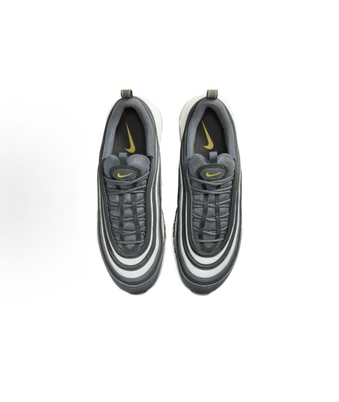 NIKE Антрацитовые кожаные низкие кроссовки / кеды, фото 4