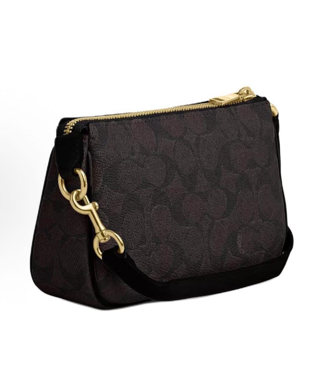 COACH Коричневая сумка с короткими ручками из искусственной кожи, фото 2