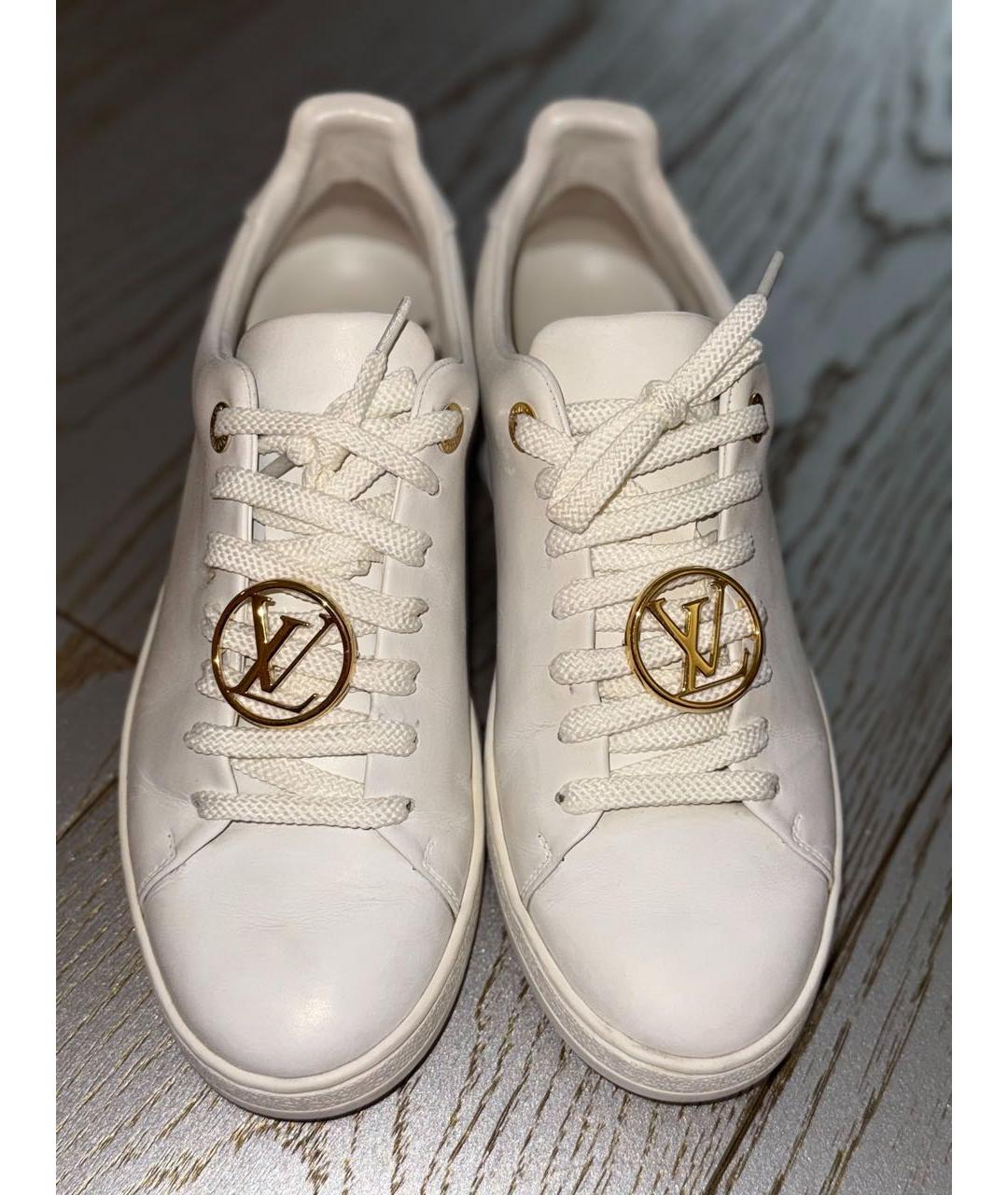 LOUIS VUITTON Белые кожаные кеды, фото 2
