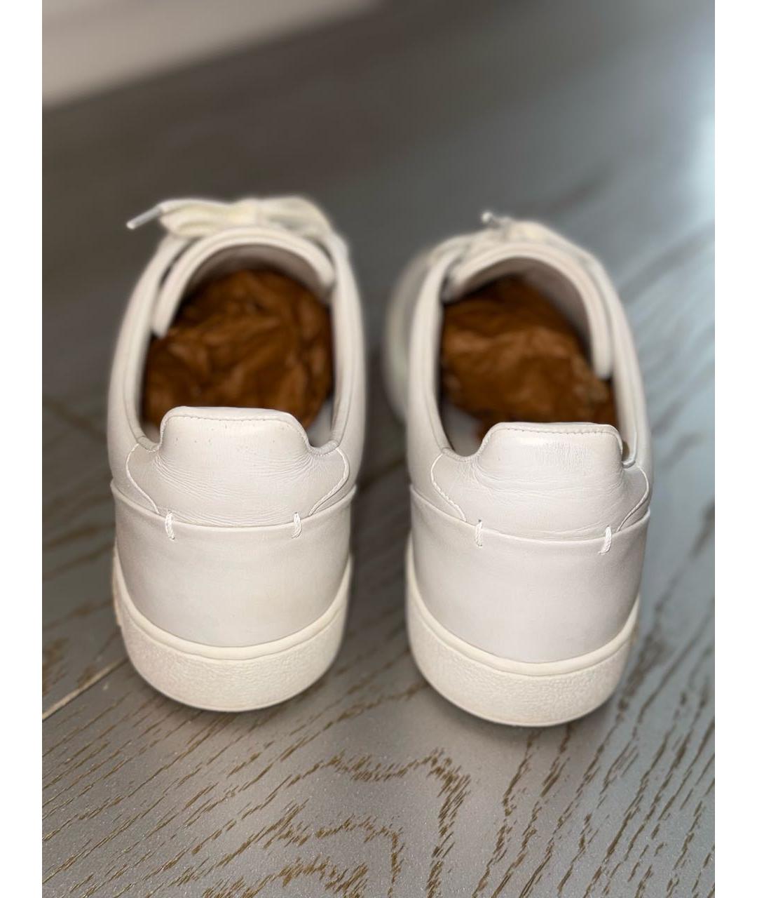 LOUIS VUITTON Белые кожаные кеды, фото 4