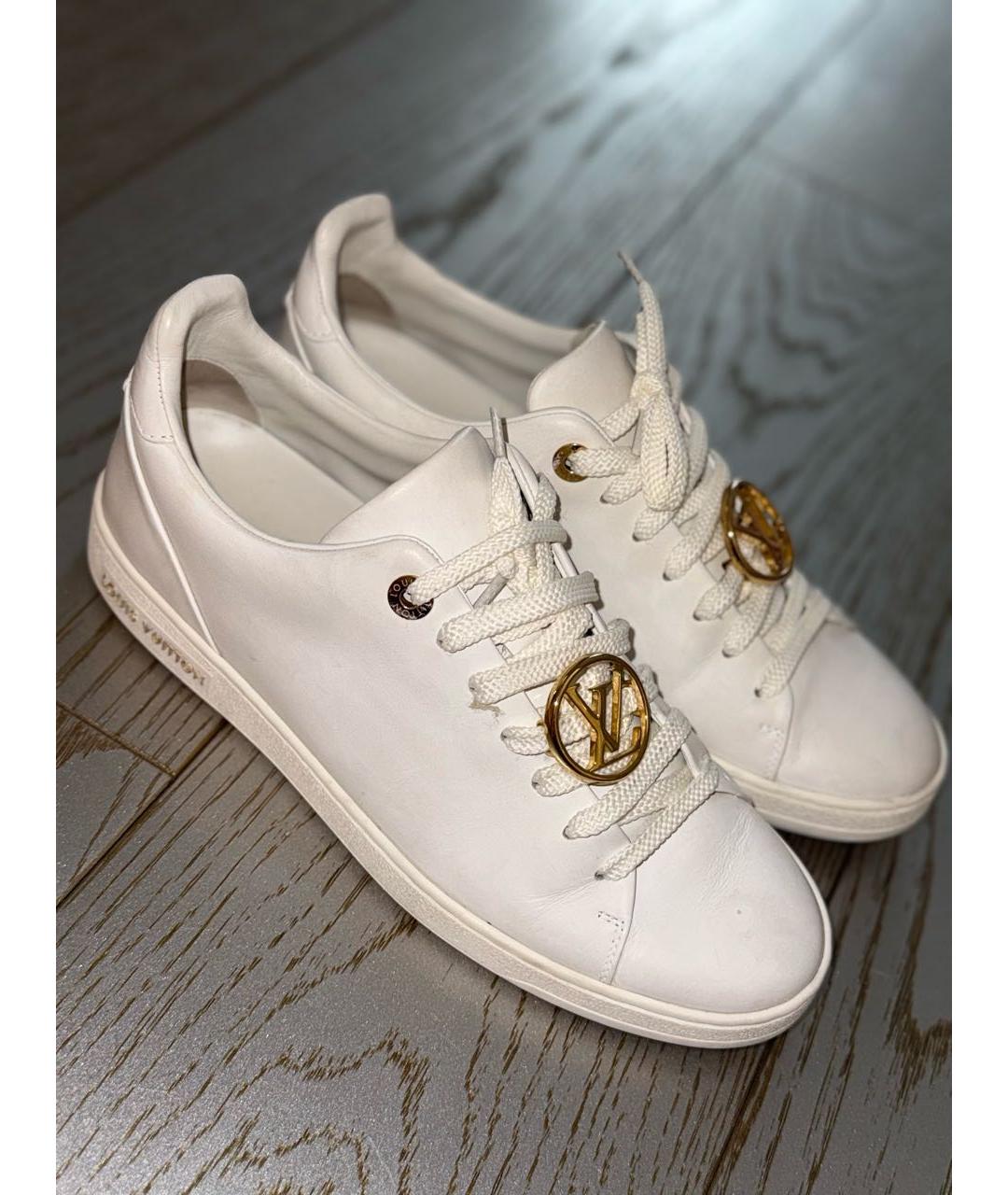 LOUIS VUITTON Белые кожаные кеды, фото 5