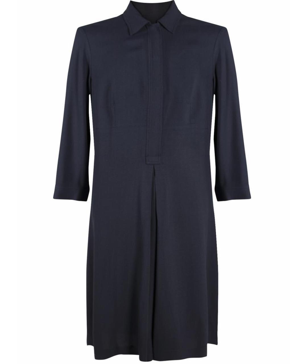 WEEKEND MAX MARA Синее ацетатное повседневное платье, фото 1