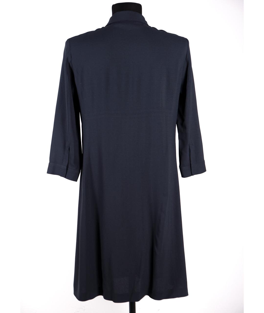 WEEKEND MAX MARA Синее ацетатное повседневное платье, фото 2