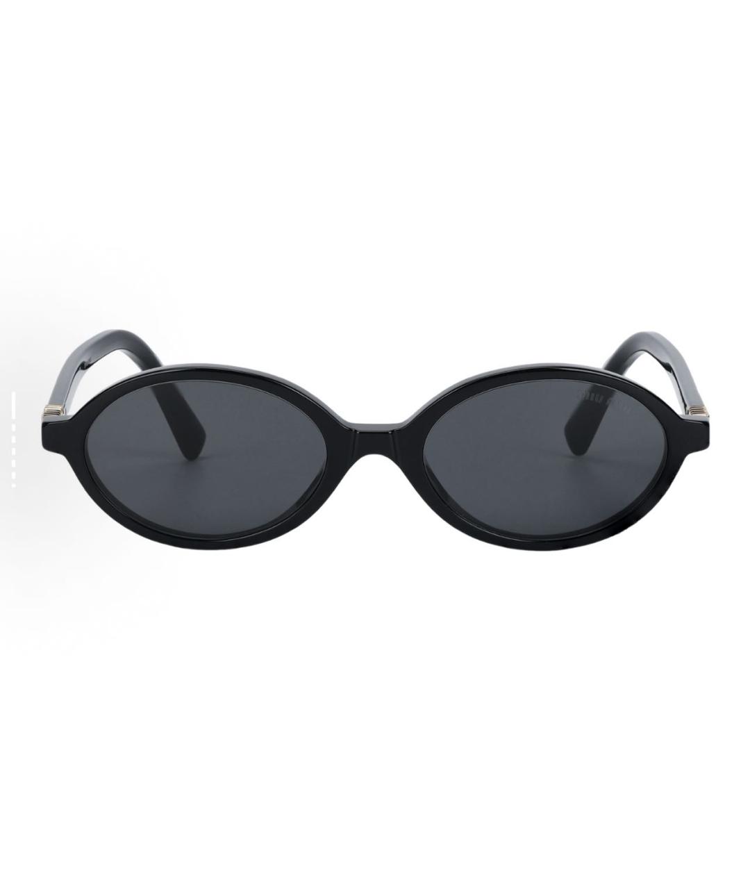 MIU MIU Черные пластиковые солнцезащитные очки, фото 1