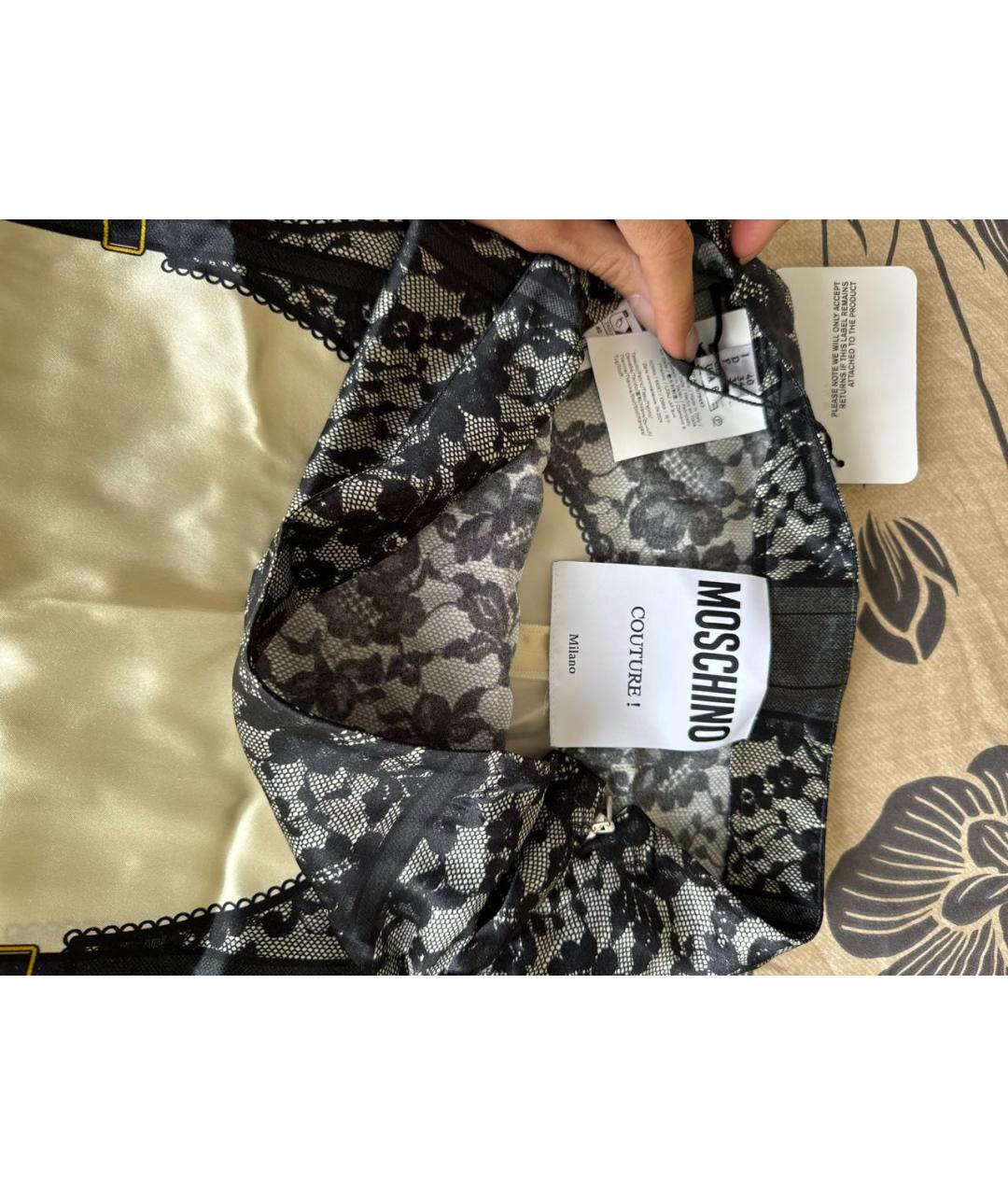 MOSCHINO Бежевая юбка миди, фото 3