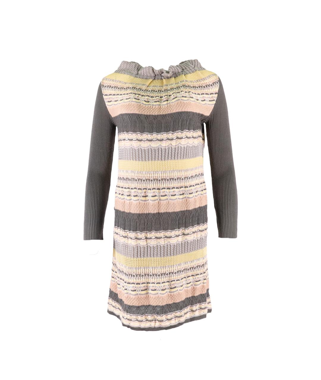 MISSONI Мульти шерстяное повседневное платье, фото 6