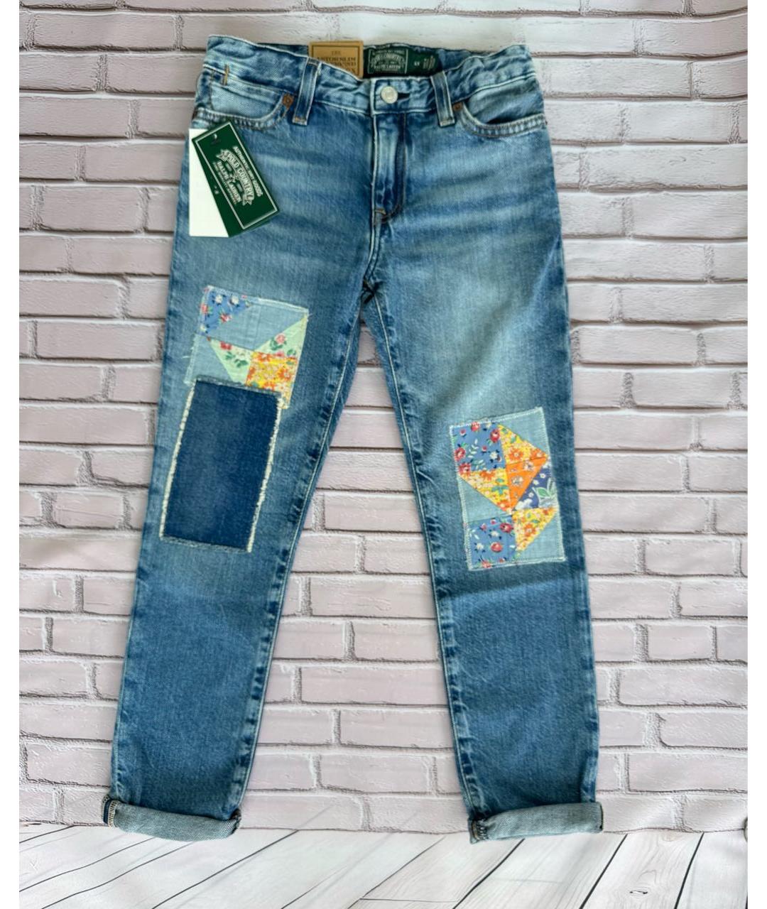 RALPH LAUREN Голубые хлопковые детские джинсы, фото 9