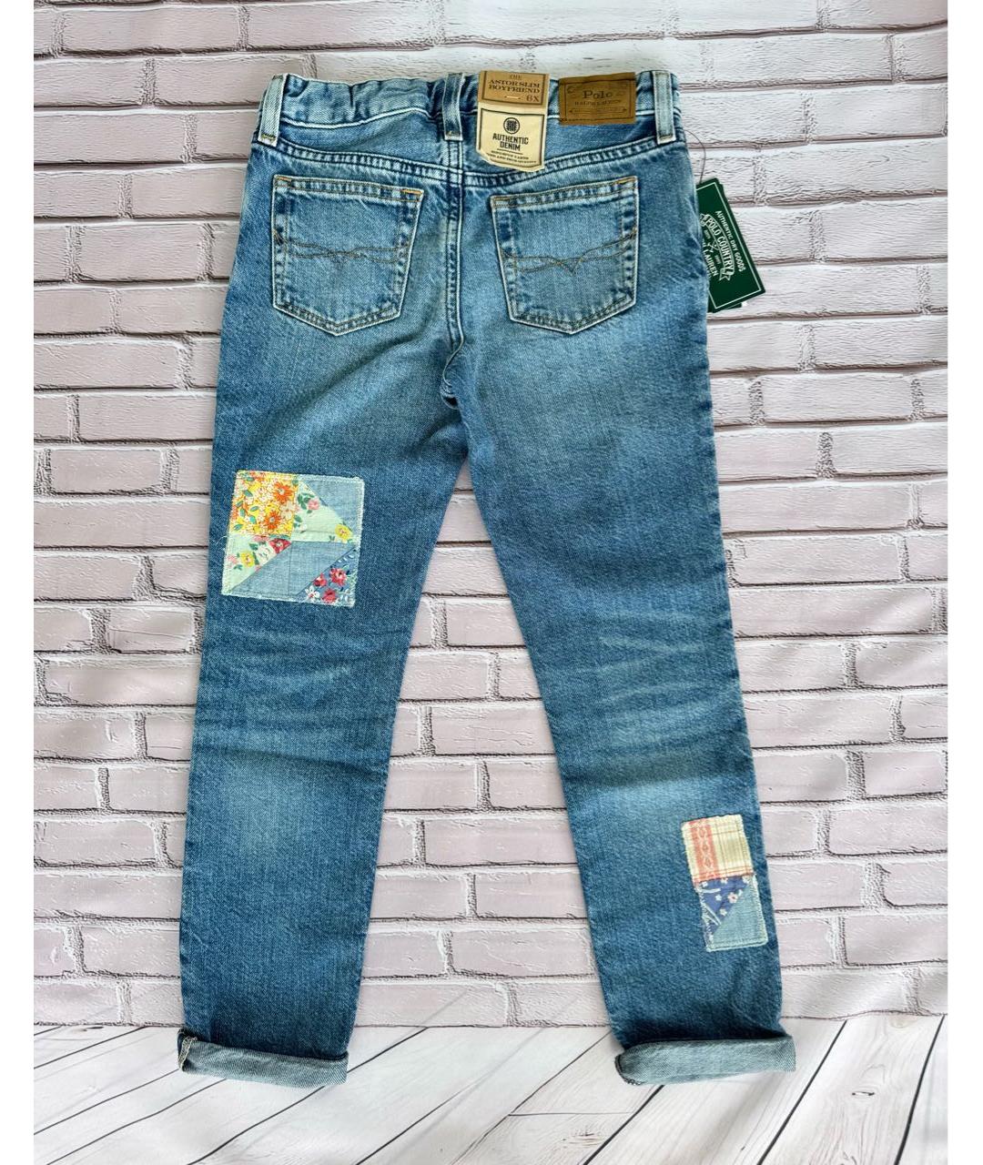 RALPH LAUREN Голубые хлопковые детские джинсы, фото 7