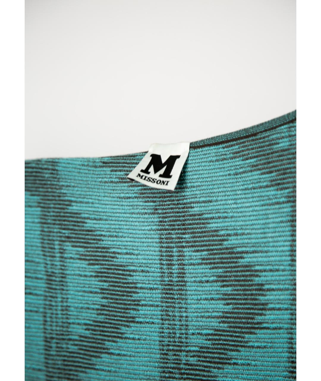 MISSONI Бирюзовое вискозное коктейльное платье, фото 3
