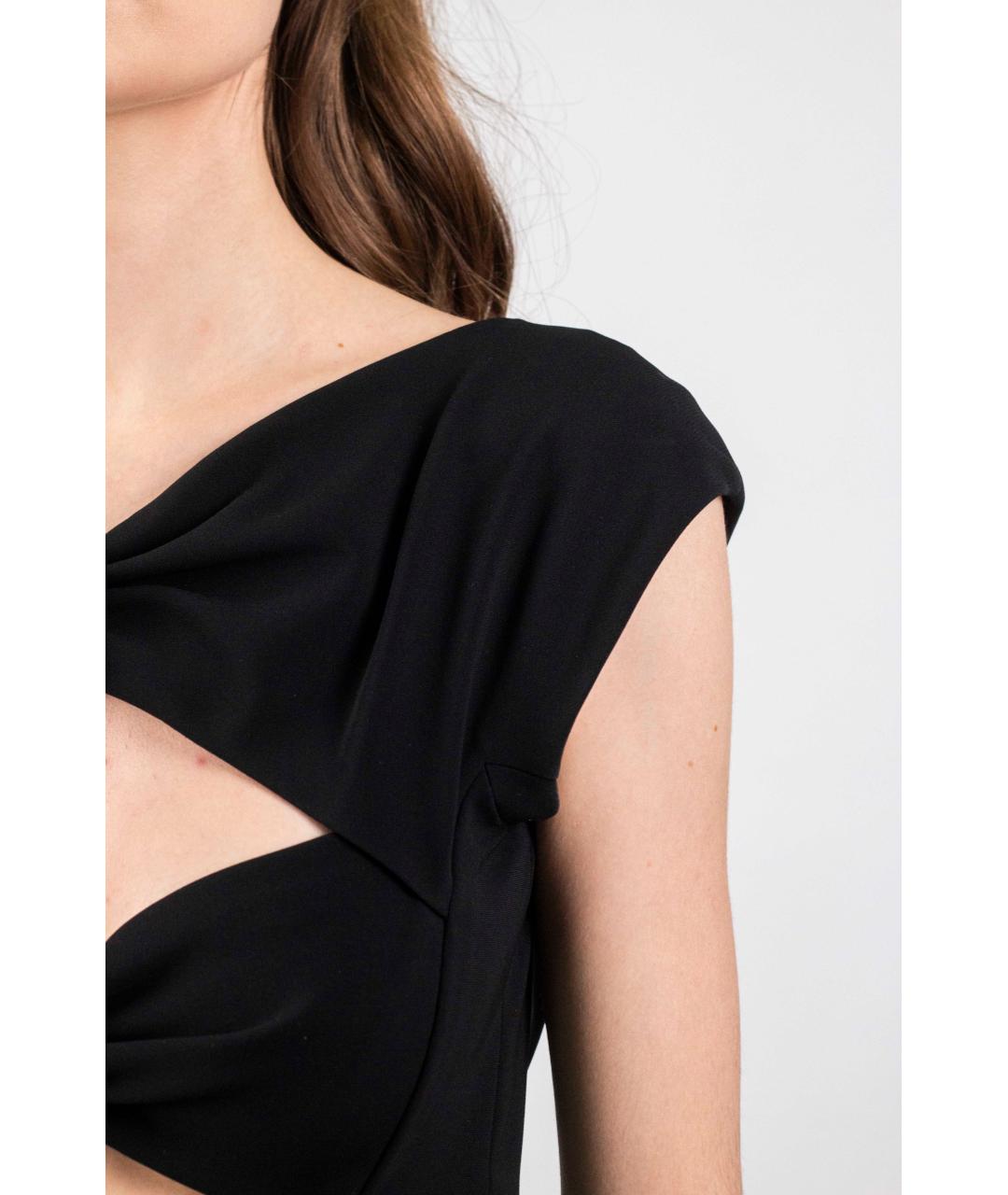 MOSCHINO Черное полиэстеровое коктейльное платье, фото 6