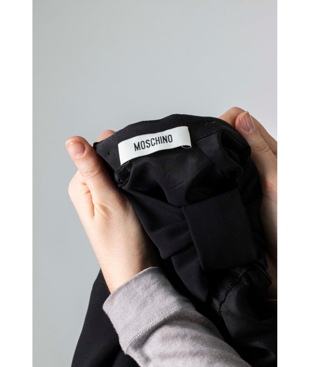MOSCHINO Черное полиэстеровое коктейльное платье, фото 3