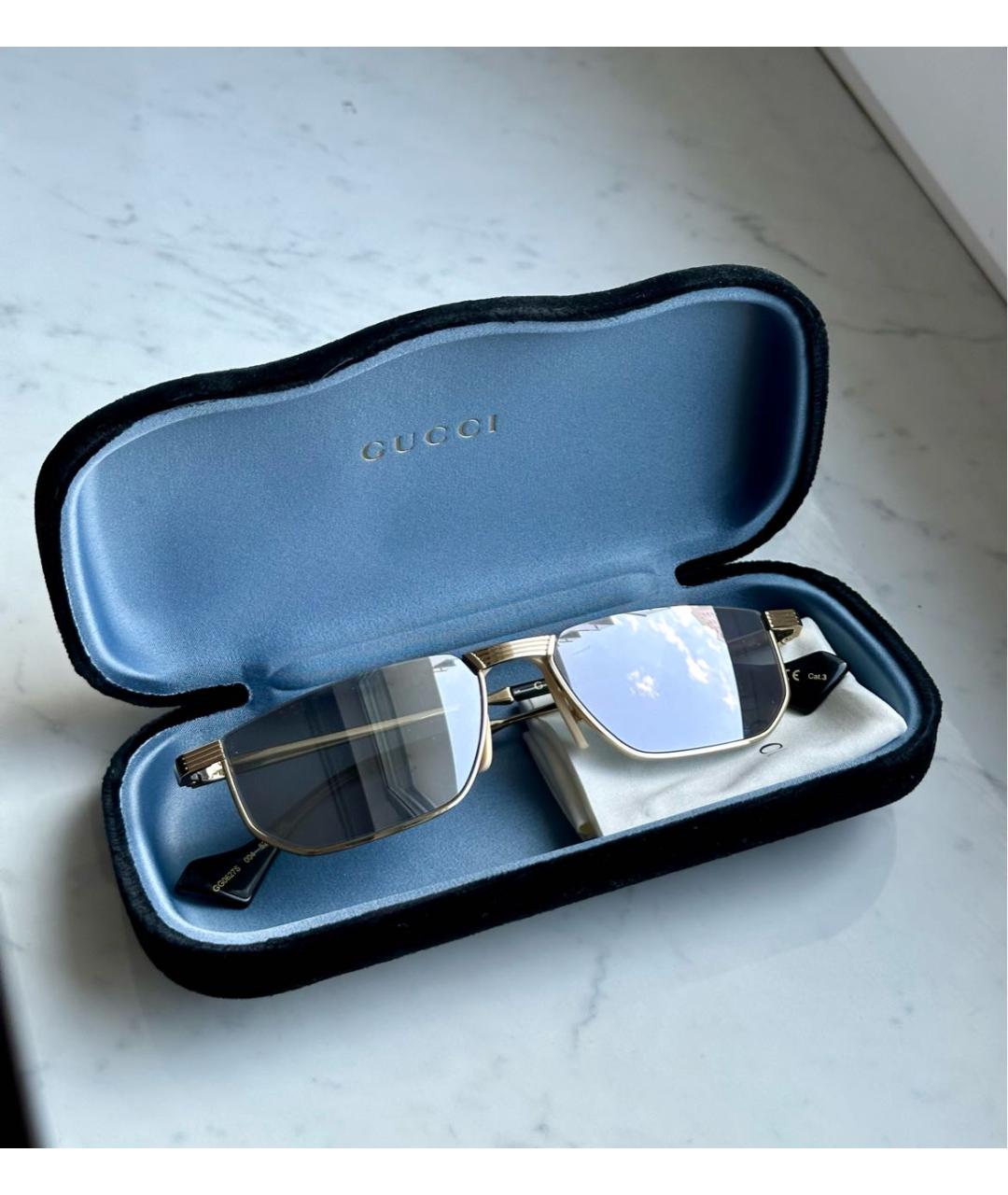 GUCCI Металлические солнцезащитные очки, фото 3