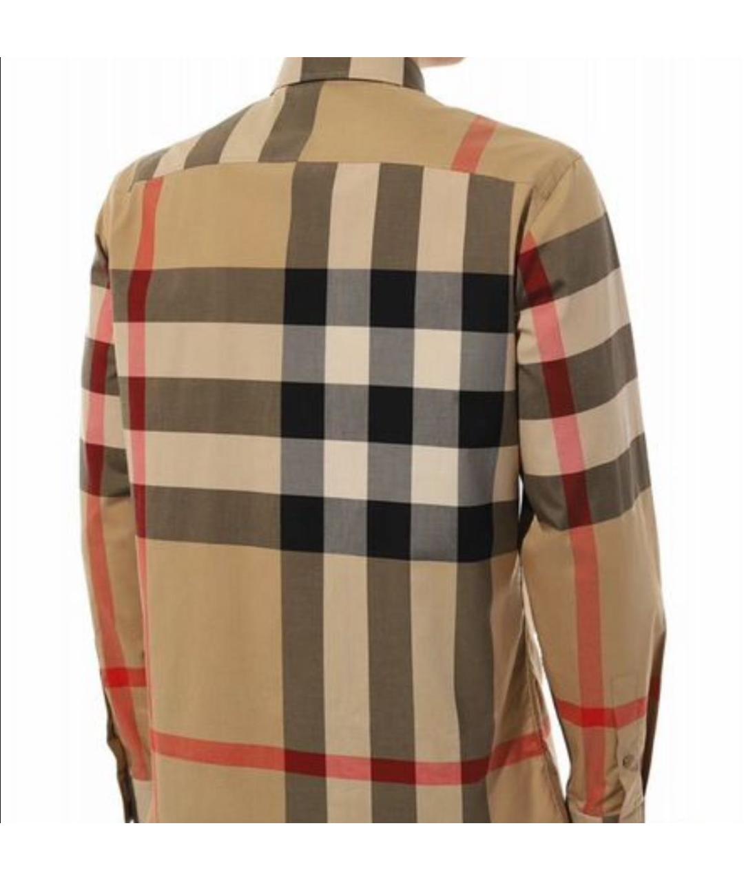 BURBERRY Бежевая хлопковая кэжуал рубашка, фото 2