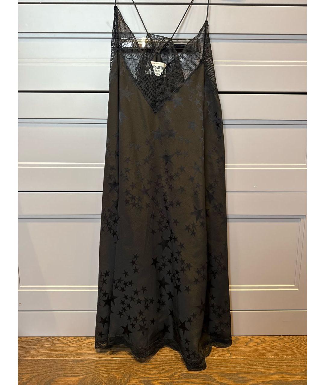 ZADIG & VOLTAIRE Черное шелковое коктейльное платье, фото 2