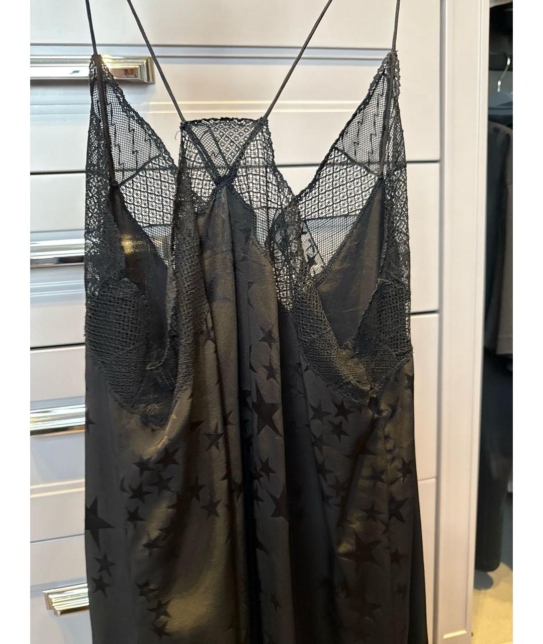 ZADIG & VOLTAIRE Черное шелковое коктейльное платье, фото 4