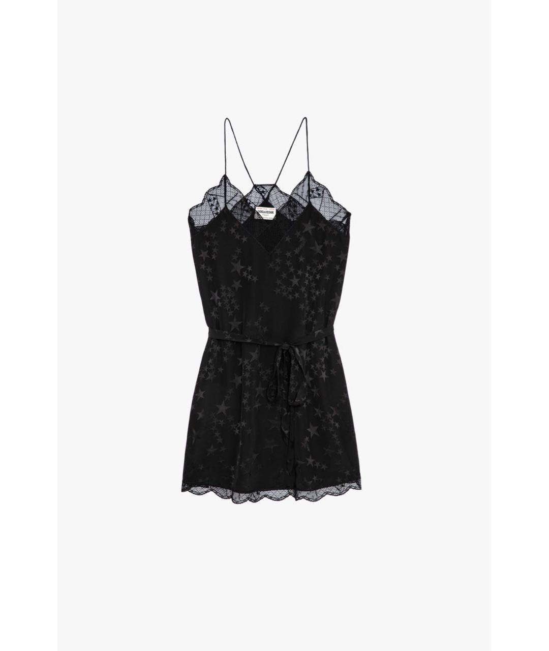 ZADIG & VOLTAIRE Черное шелковое коктейльное платье, фото 5