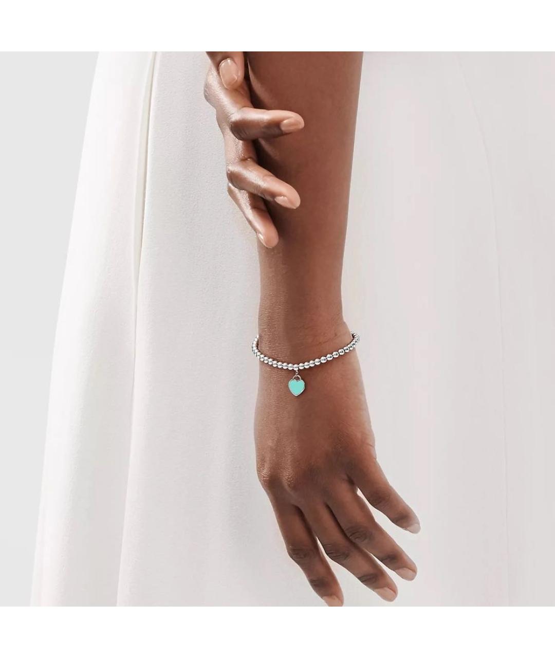 TIFFANY&CO Бирюзовый серебряный браслет, фото 2
