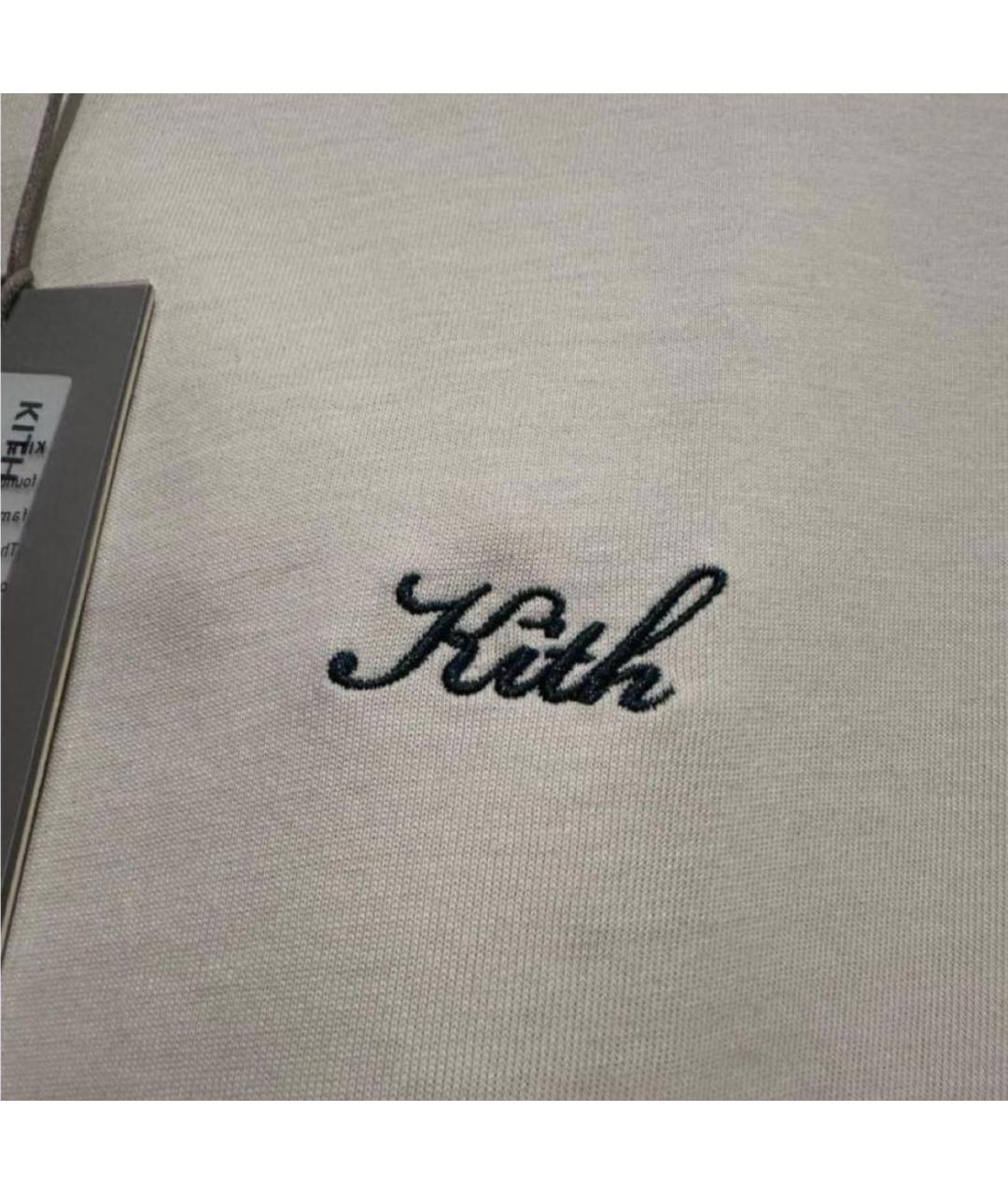 KITH Бежевая хлопковая футболка, фото 6