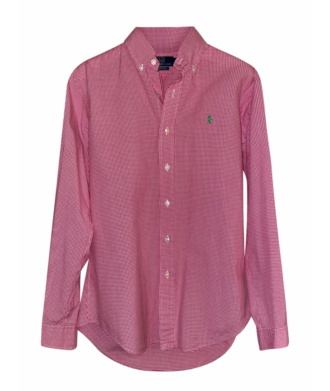 POLO RALPH LAUREN Розовая хлопковая кэжуал рубашка, фото 1