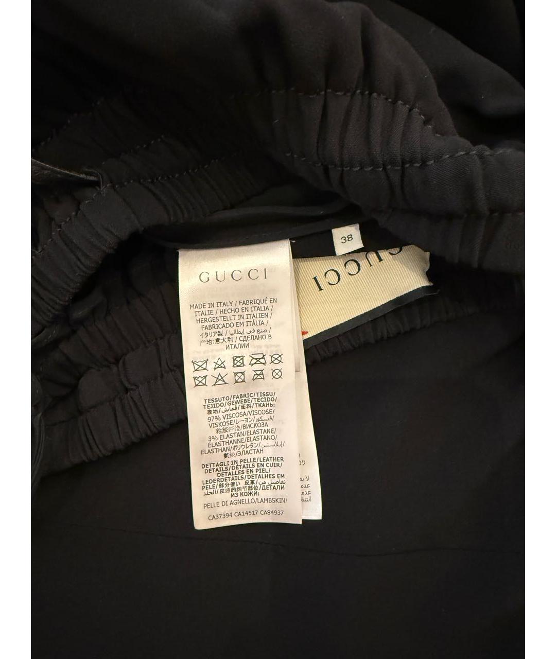 GUCCI Черная вискозная юбка миди, фото 4