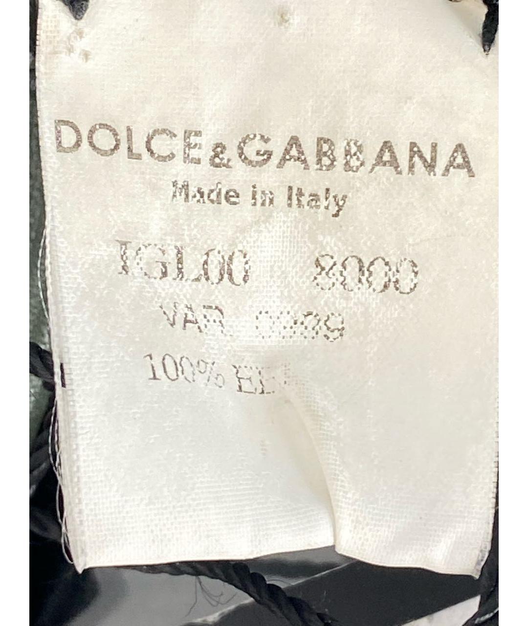 DOLCE&GABBANA Зеленые кожаные перчатки, фото 6