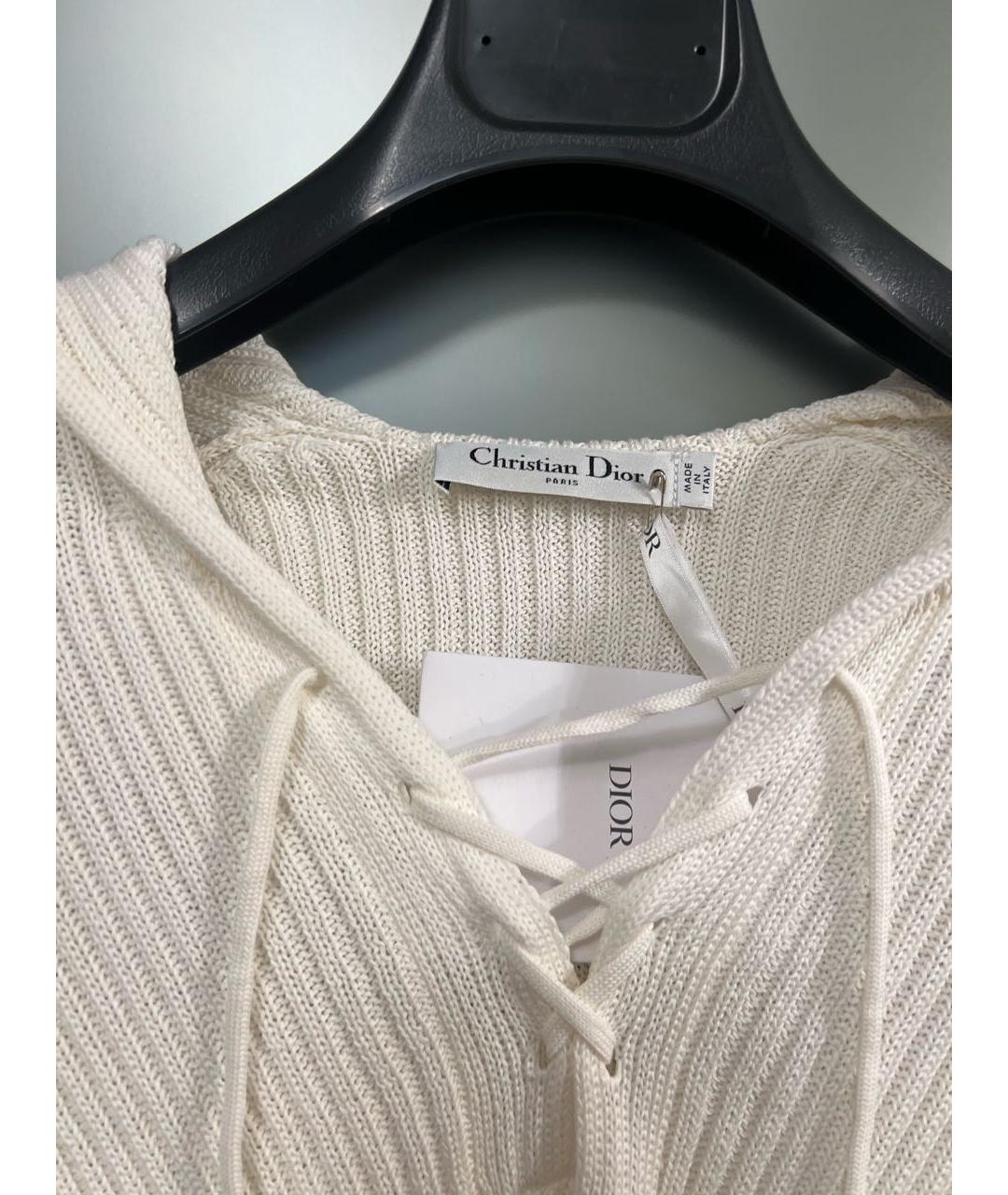 CHRISTIAN DIOR Белый хлопковый джемпер / свитер, фото 3