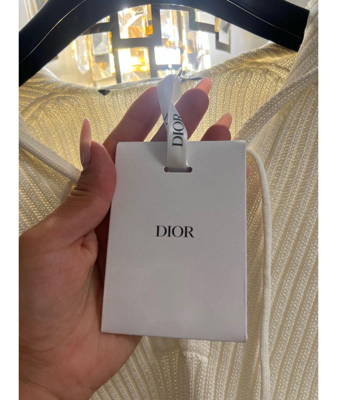 CHRISTIAN DIOR Белый хлопковый джемпер / свитер, фото 8