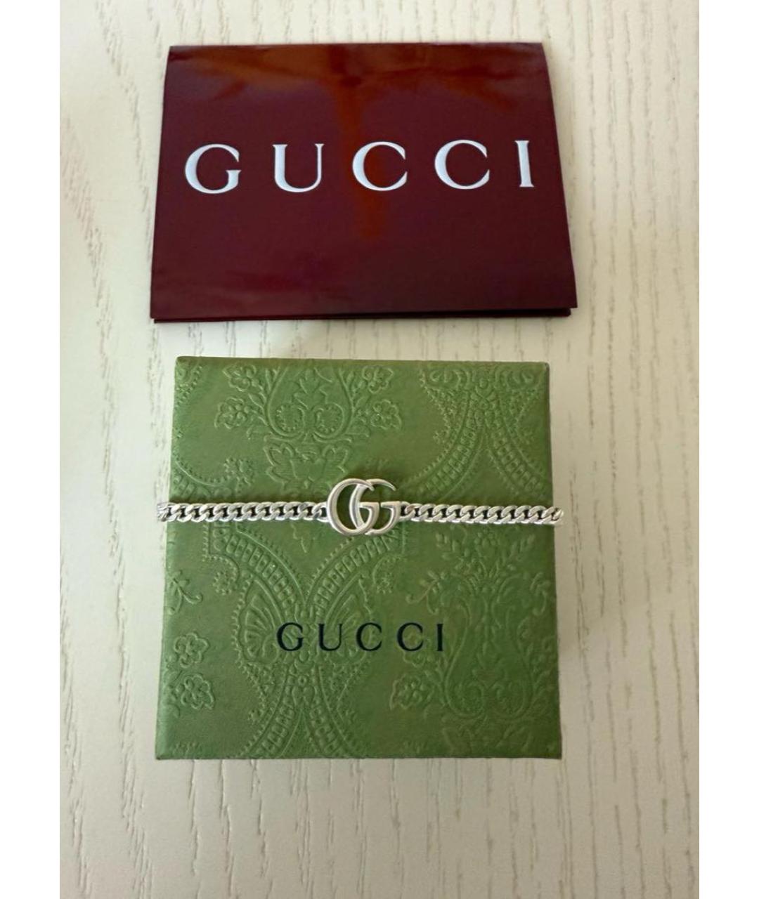 GUCCI Серебрянный серебряный браслет, фото 3