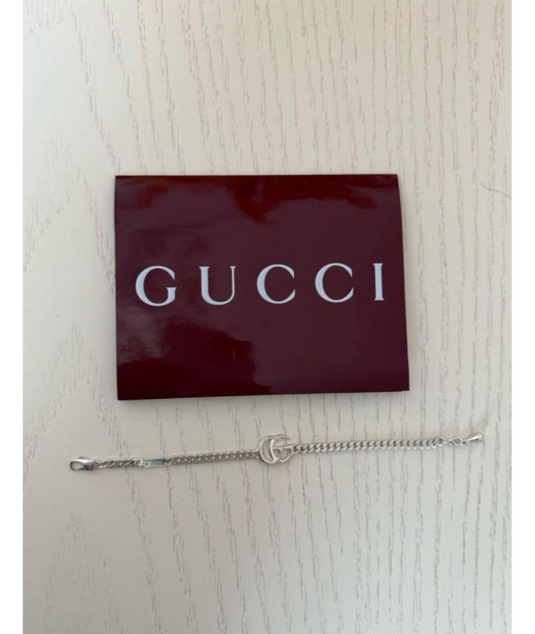 GUCCI Серебрянный серебряный браслет, фото 6